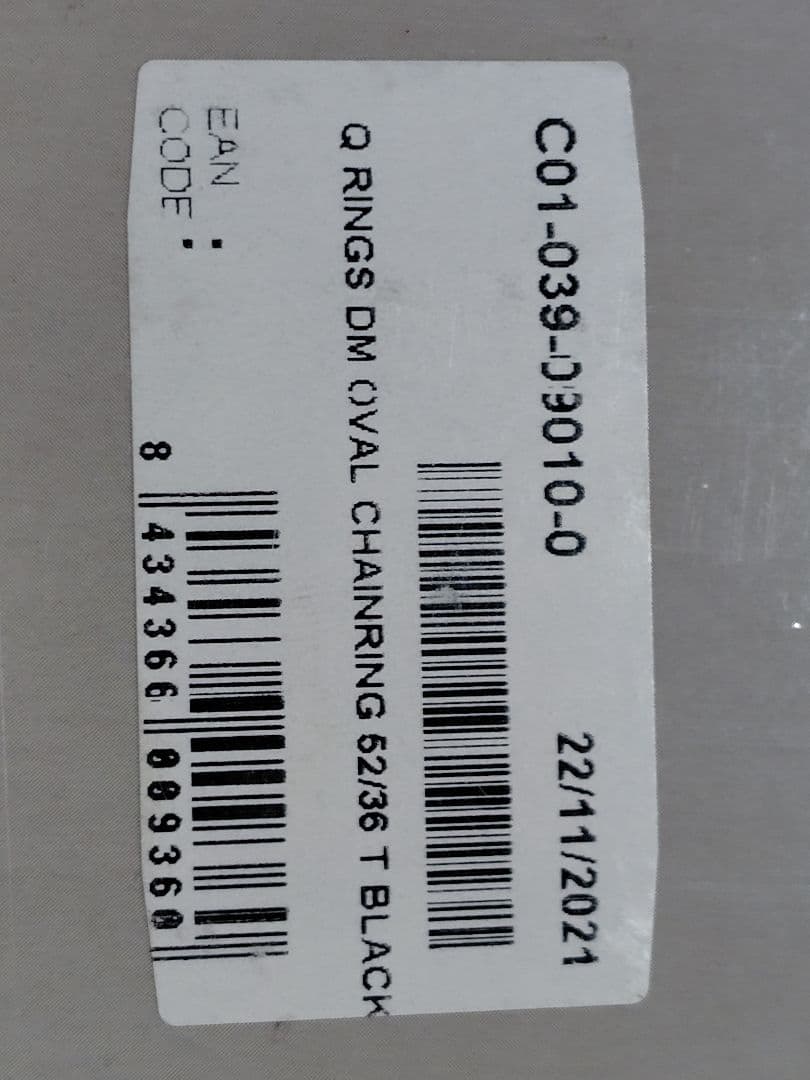 ROTOR Q RINGS DM オーバルチェーンリング 52/36T