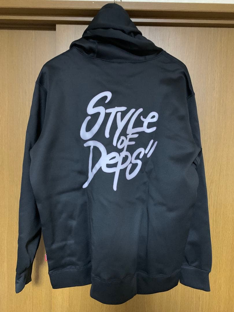 deps ボンデッドフーディー　ボックスロゴ　ブラック　Lサイズ