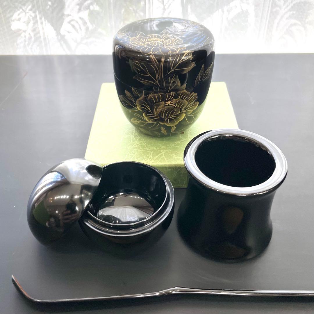 新品・希少　琉球漆器　高級　棗・茶杓・香合・太鼓・オマケ付き　プレミア価格