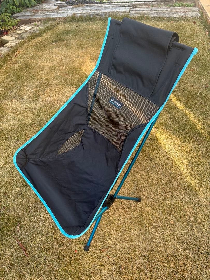 【超美品】Helinox サンセットチェア ブラック×ブルー