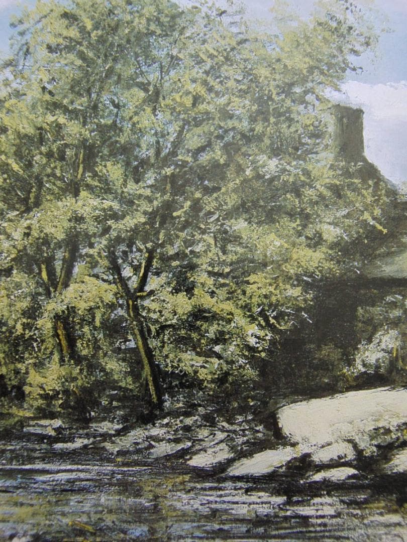 ベルナール・ビュッフェ「Le moulin a eau」希少画集の額装画