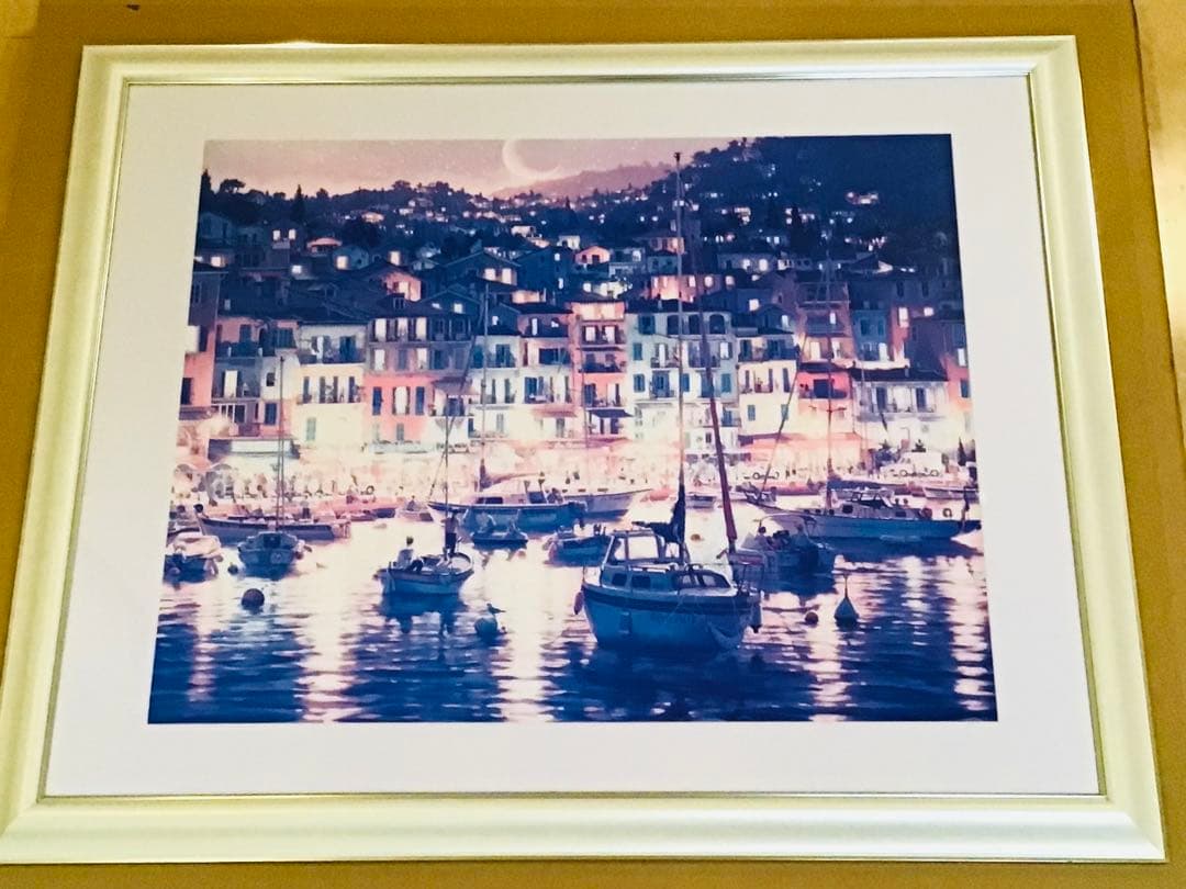 笹倉鉄平 『 ヴィルフランシュ 』 大判オフセット印刷 額装品