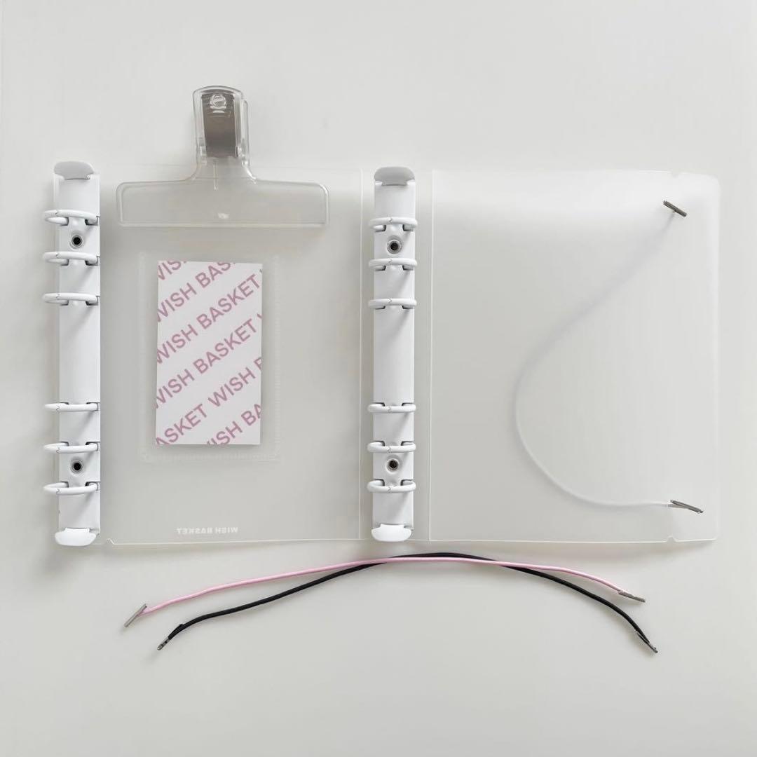 早い者勝ち　韓国　貯金　バインダー　ダブルリングバインダー　リフィル　白　17