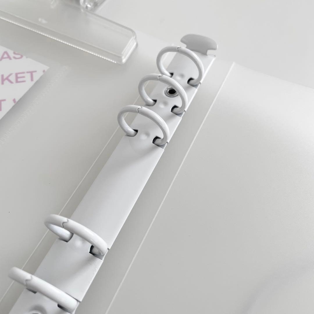 早い者勝ち　韓国　貯金　バインダー　ダブルリングバインダー　リフィル　白　17