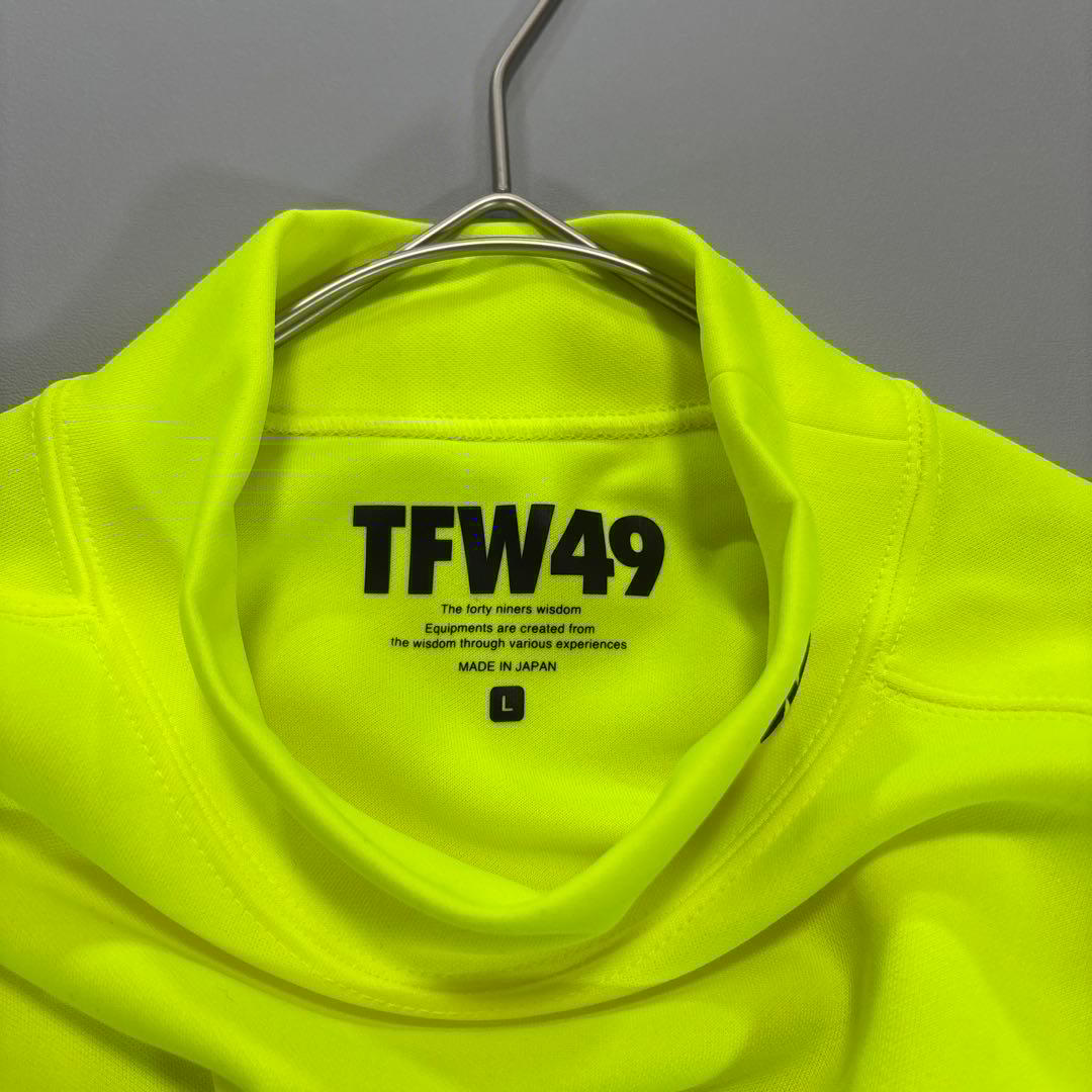 未使用品❗️TFW49 長袖モックネックシャツ　蛍光イエロー　サイドメッシュ　L