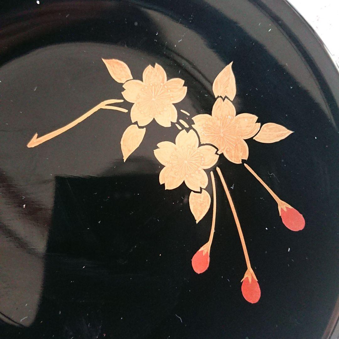 桜づくし 漆器 銘々皿 小皿 蒔絵 /輪島塗 越前漆器 茶道具 骨董 椀　印判