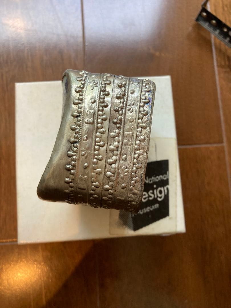 National Design museum 陶器　ボックス　小物入　青白　四角