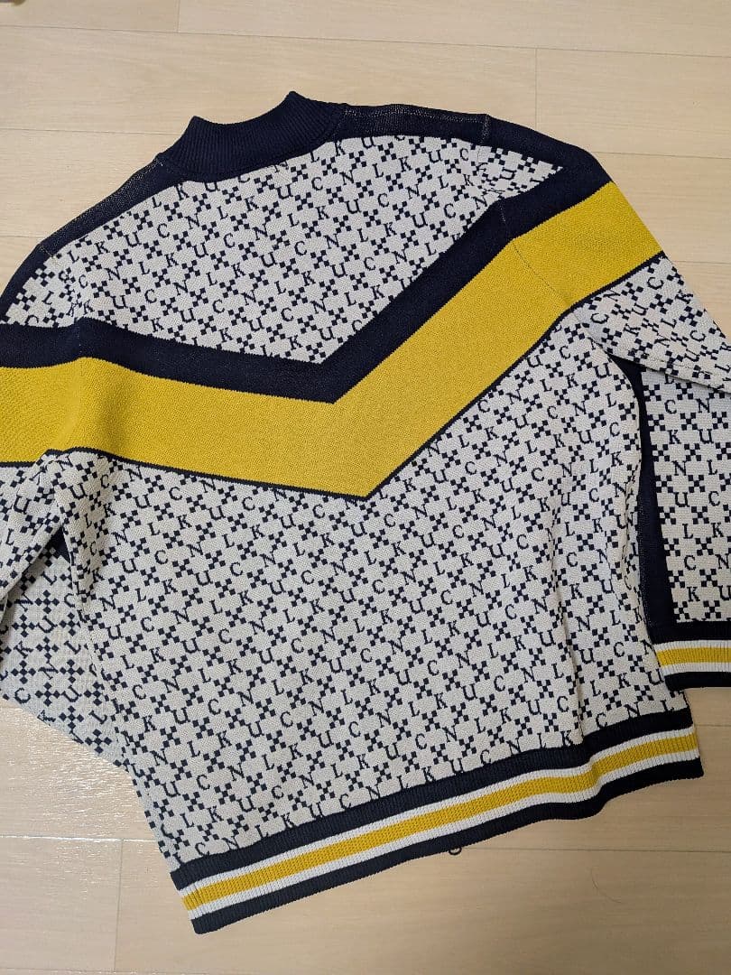 CLUNK クランク　ジップアップジャケット ネイビー/イエロー