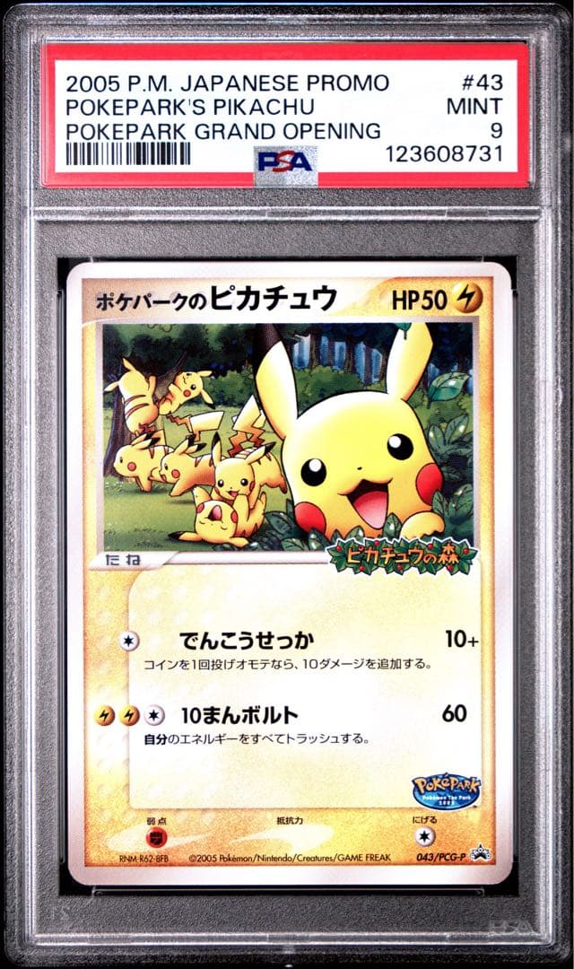 PSA9 ポケパークのピカチュウ PROMO プロモカード 043/PCG-P