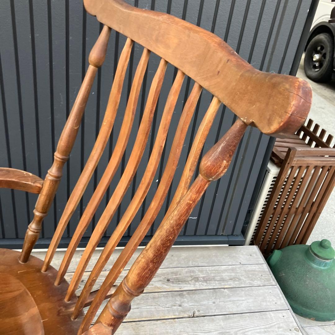 昭和レトロ 秋田木工 木製 ロッキングチェア アームチェア 古家具 ビンテージ