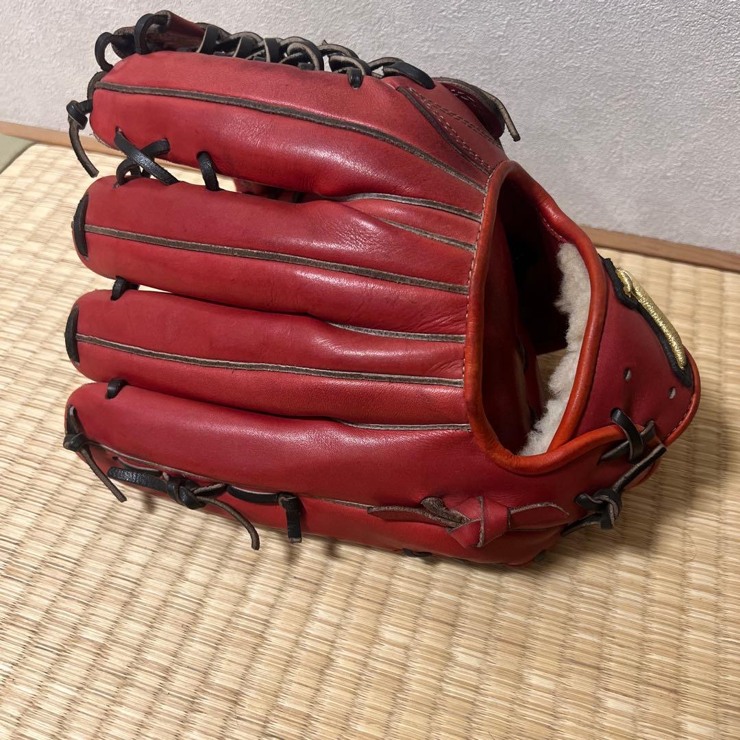 ※値下げ※ ATOMS 赤 硬式野球グローブ 外野右投げ用