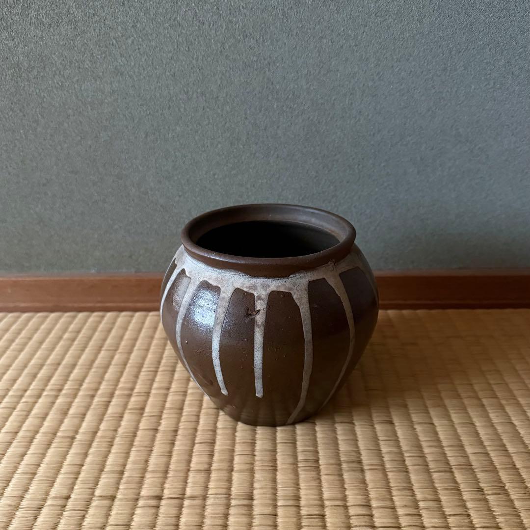 古丹波 丹波 流釉小壷 江戸時代 明治時代 古美術 骨董 民藝 白丹波 古備前