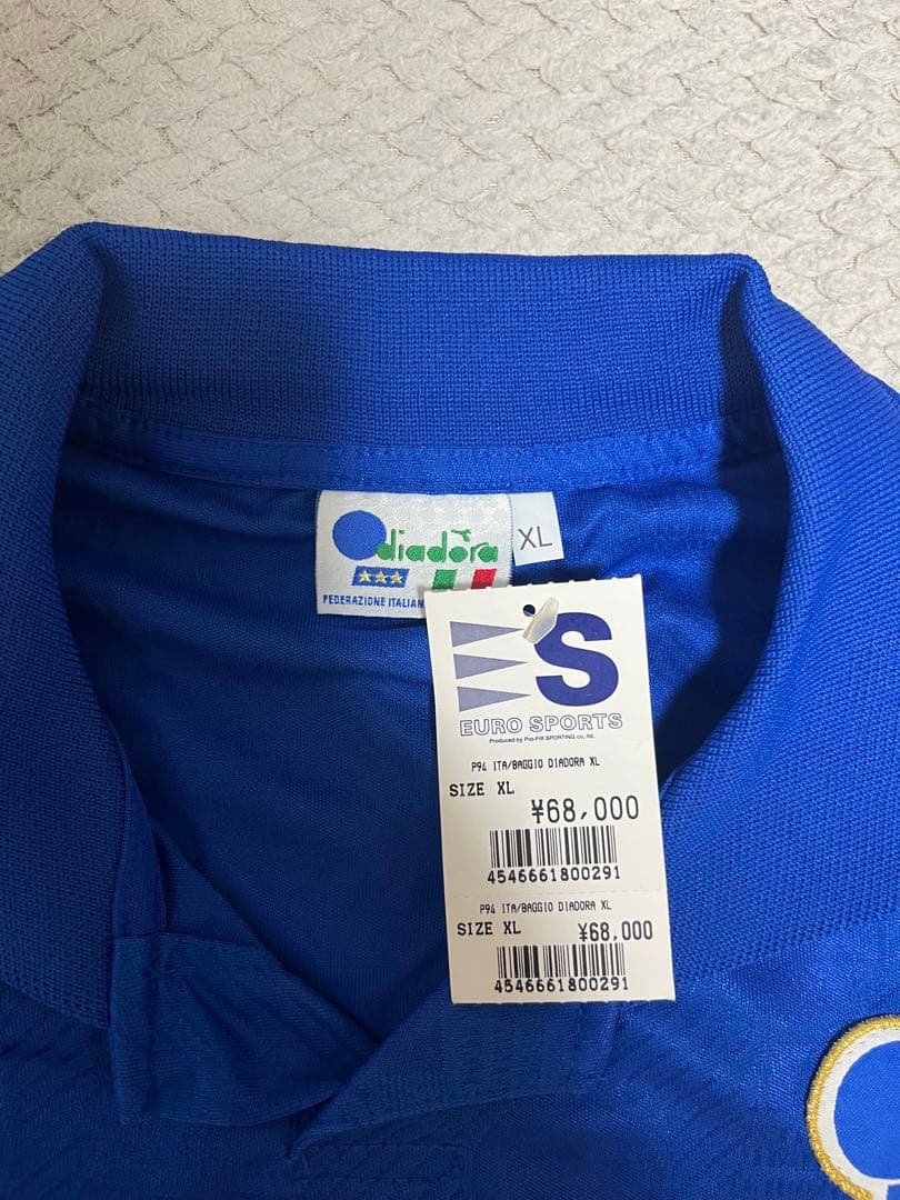 ディアドラ　イタリア代表　94年　W杯　選手用　ユニフォーム　バッジョ　XL