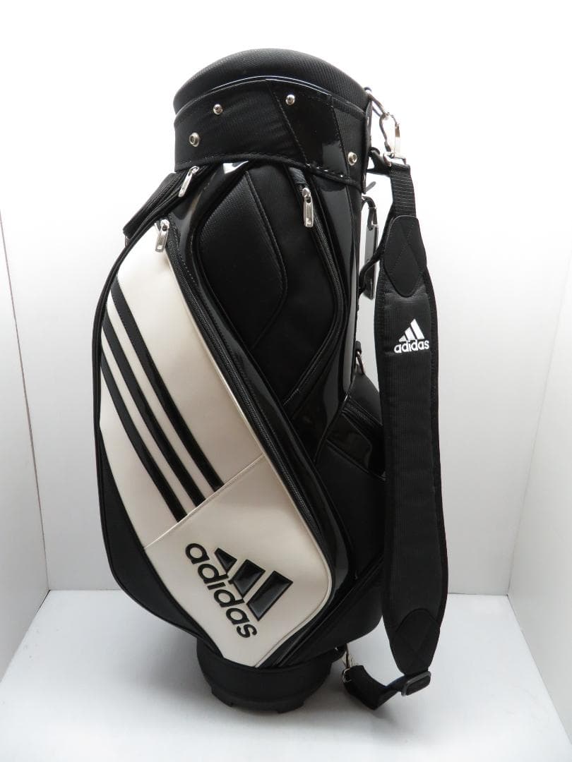 未使用保管品 アディダス adidas キャディバッグ ブラック×ホワイト