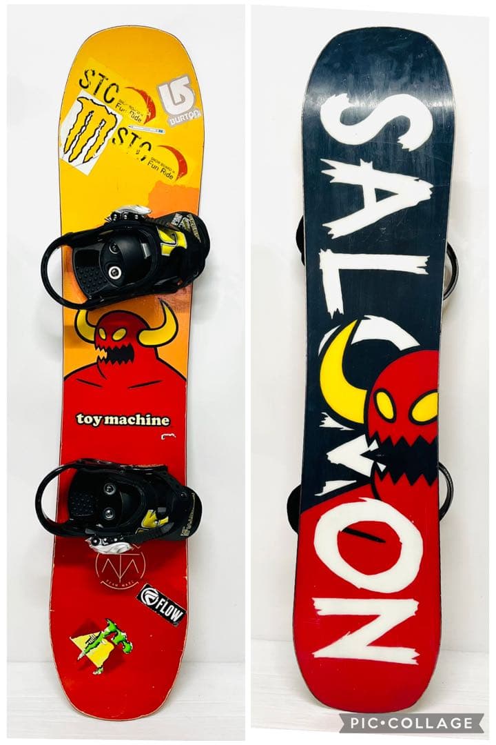 未使用　バートン　ビンディング付　サロモン　ジュニア　スノボセット　スノーボード