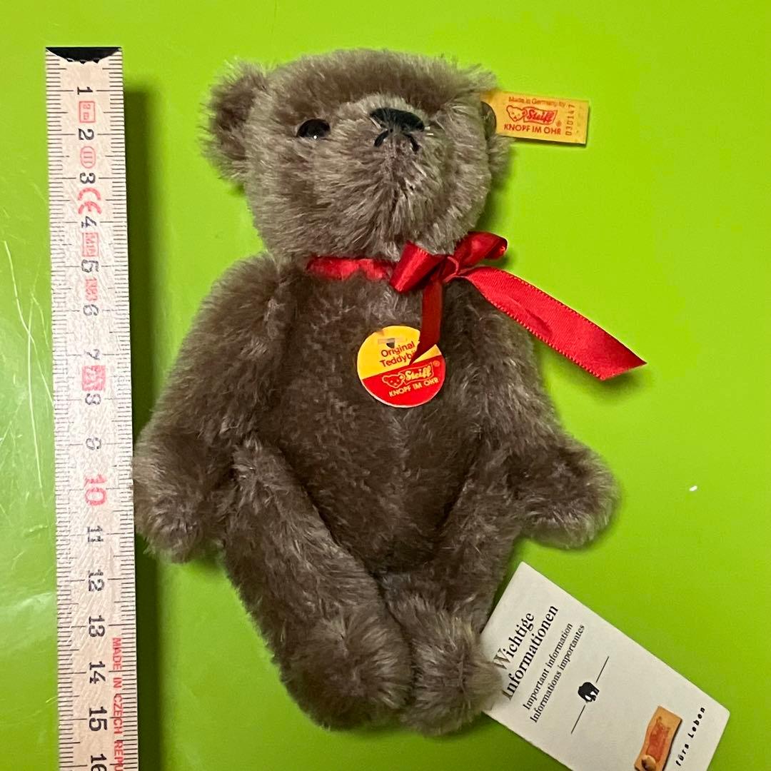シュタイフ（steiff)⭐️小さめテディベア⭐️こげ茶⭐️ビンテージ