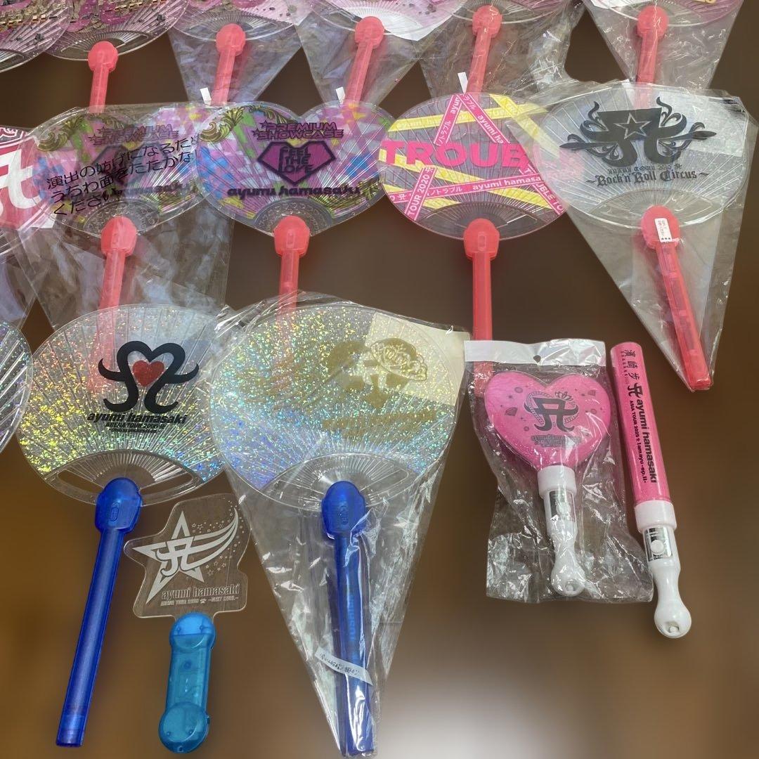 ペンライト　団扇　うちわ　17本セット　まとめ売り　浜崎あゆみ　グッズ　レア