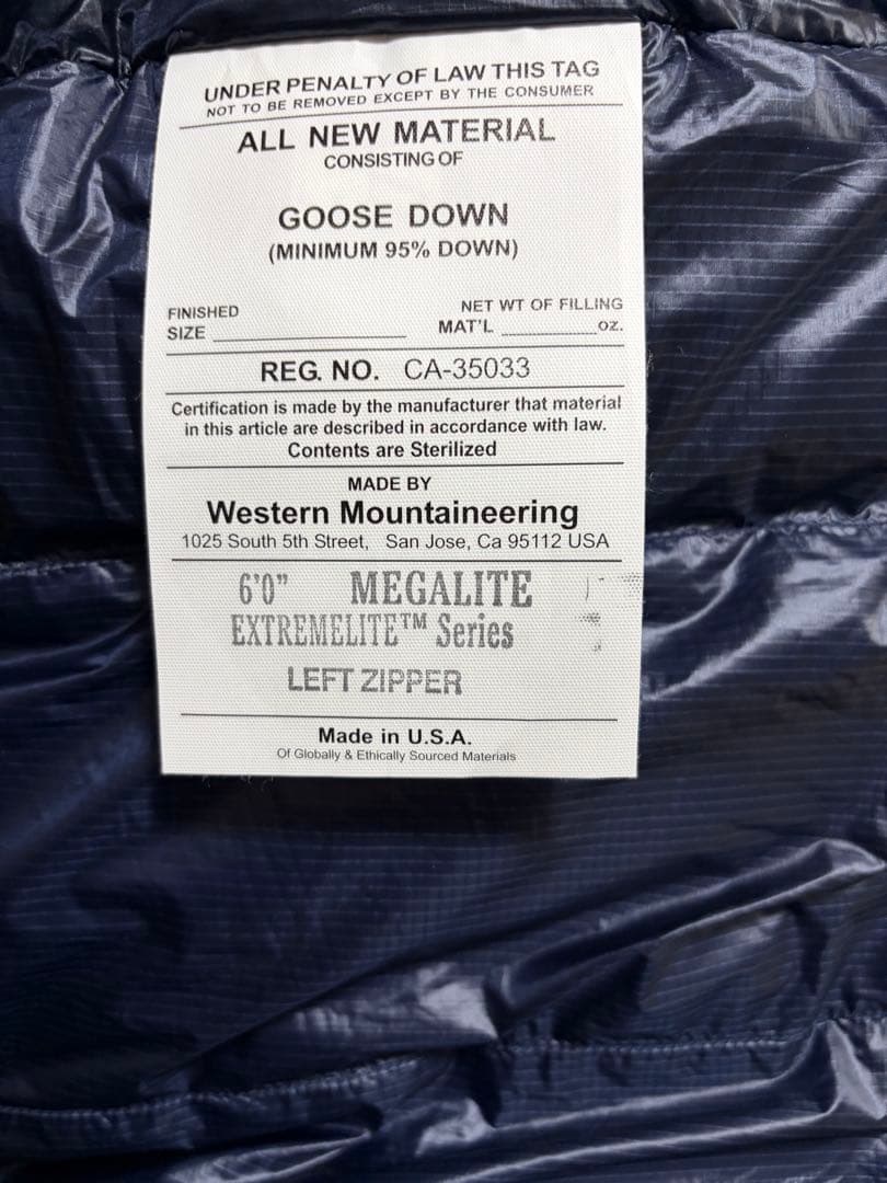 ウエスタンマウンテニアリング　メガライト　6'0\"