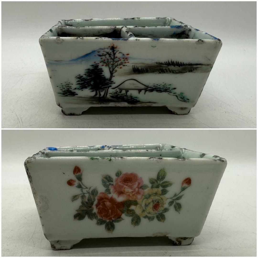 中国　民国期　粉彩　水滴　庚申年馬豊泰作　送料込み251119