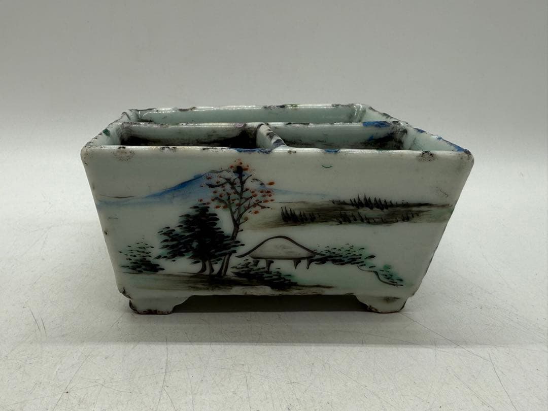 中国　民国期　粉彩　水滴　庚申年馬豊泰作　送料込み251119