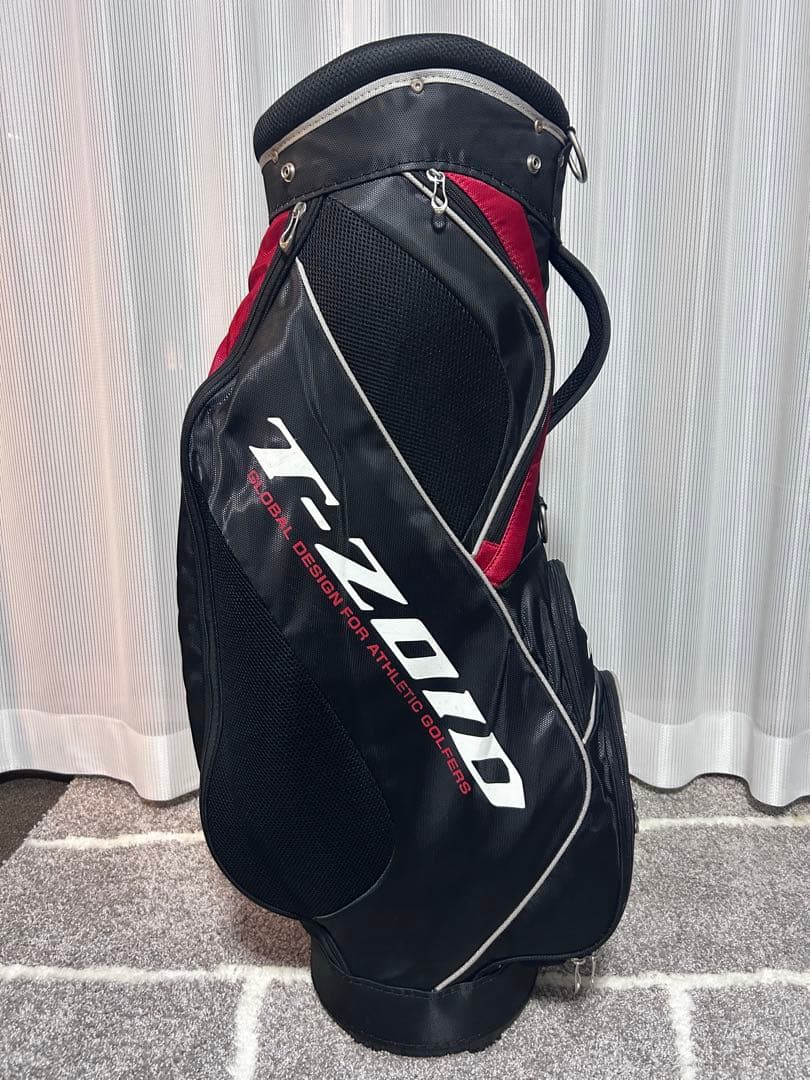【フードカバー付】Mizuno ミズノ T-ZOID キャディバッグBK/RED