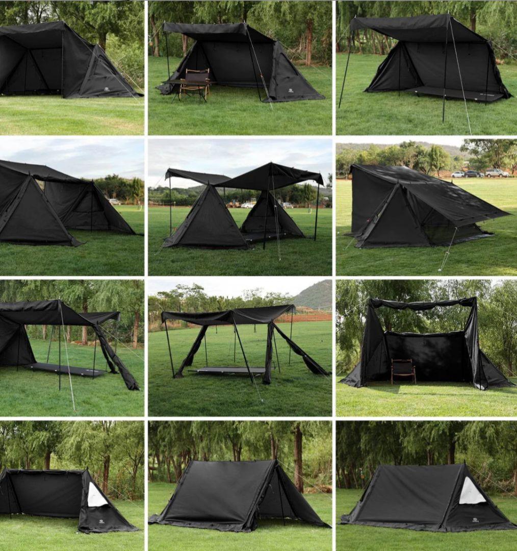 GOGlamping G・G PUP 2.0パップテントTC　ブラック　前幕付き