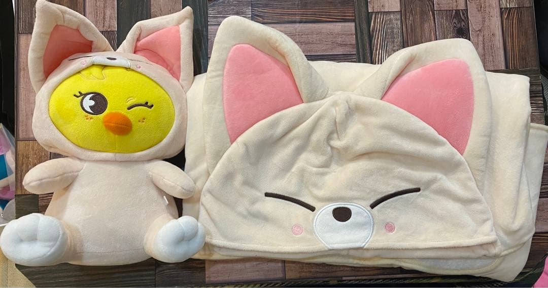 SKZOO フォクシニー×ポガリ 抱きぐるみ ブランケット