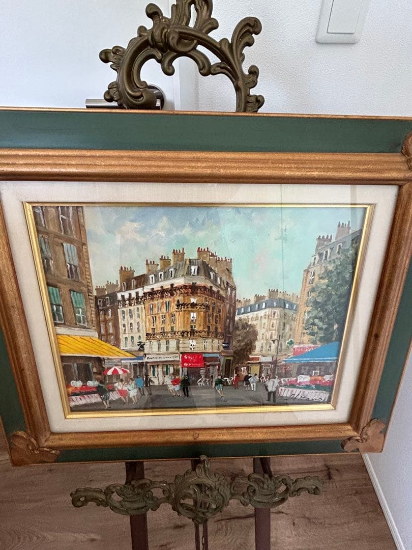 北野明信　油彩　「パリ」　６号　額装