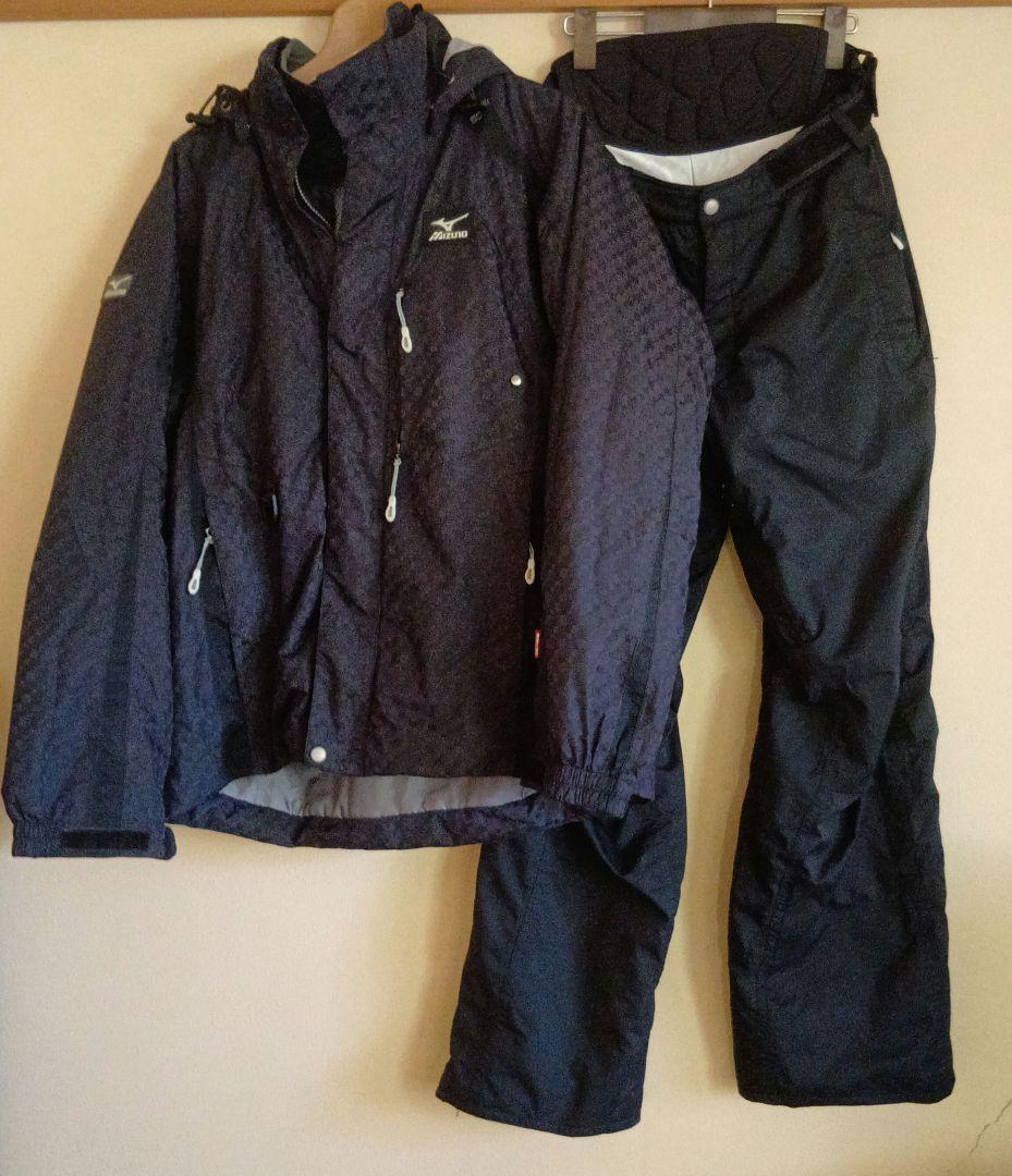 MIZUNO ミズノ スキーウェア上下　黒　Lサイズ