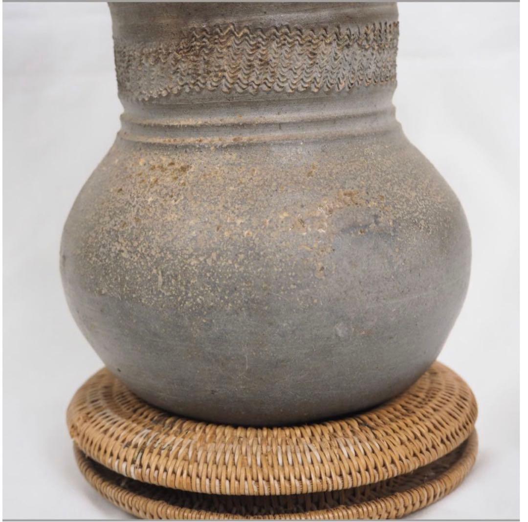 送料無料　5世紀末～6世紀　須恵器壺　自然釉あり　発掘品 出土品 須恵器