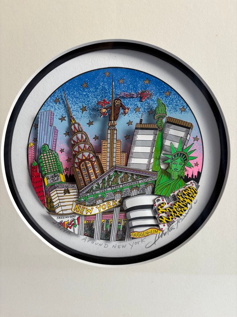 【極美品・COA付】チャールズ・ファジーノ「Around New York」