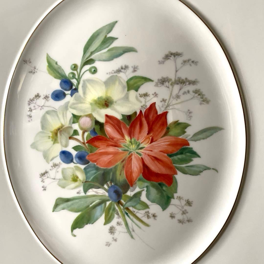 ＊四季の花「Winter」＊額装４２×３８・画２５×２１・Meissen・希少・