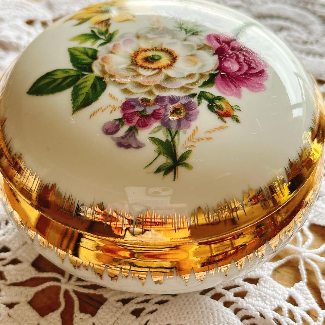 リモージュLIMOGES 可愛い花柄のボンボニエール