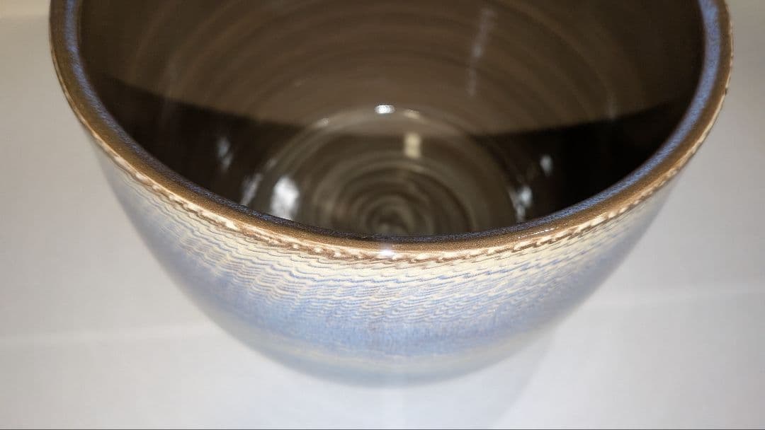 十三代『横石臥牛』刷毛目湖文水指　茶道具　現川焼　臥牛窯　共箱　長崎