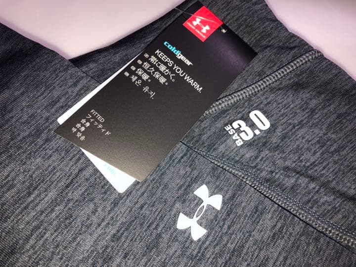 12アンダーアーマー1280945XLグレーコールドギアフィッティドタイツパンツ