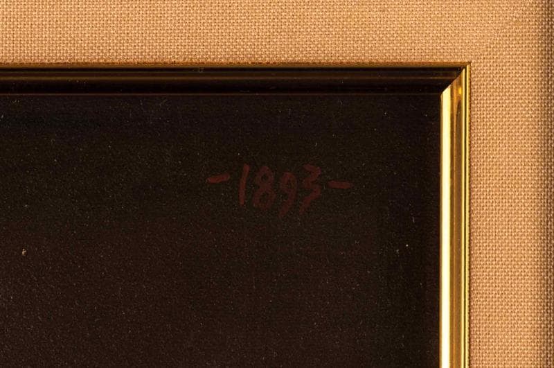 黒田清輝　油彩　肉筆『西洋婦人』サイン　木下孝則収蔵古筆　F6号　額装　b610