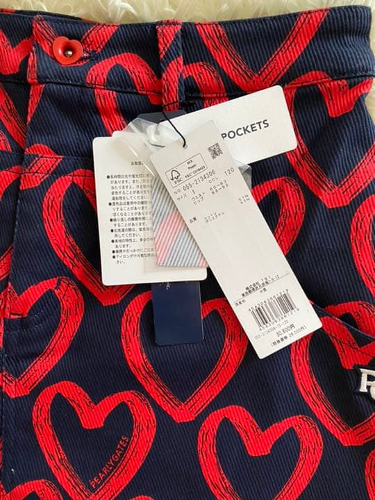 パーリーゲイツ ストレッチスカート 落書きハート柄プリントサイズ1