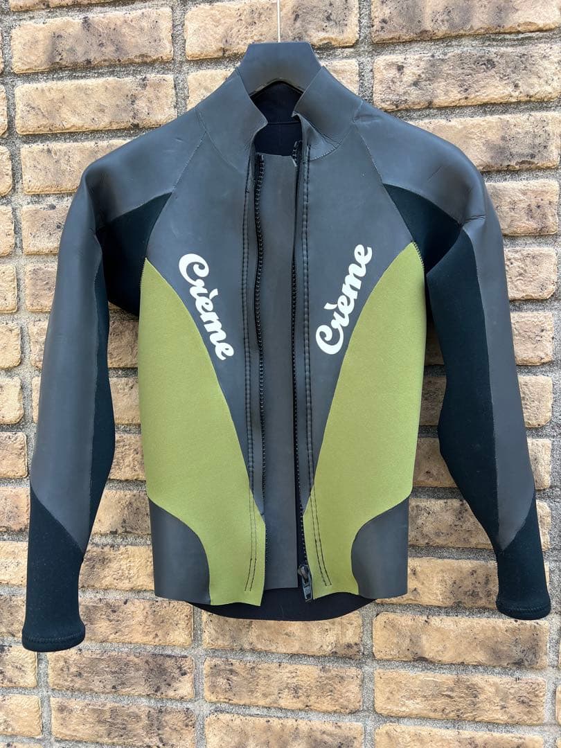 Crème タッパーウェットスーツ 黒/オリーブグリーン