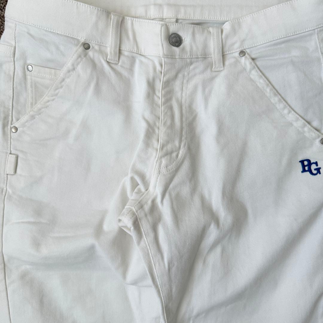 パーリーゲイツ　パンツ　白　M〜L相当　秋冬　コットン素材　ホワイト　4 ゴルフ