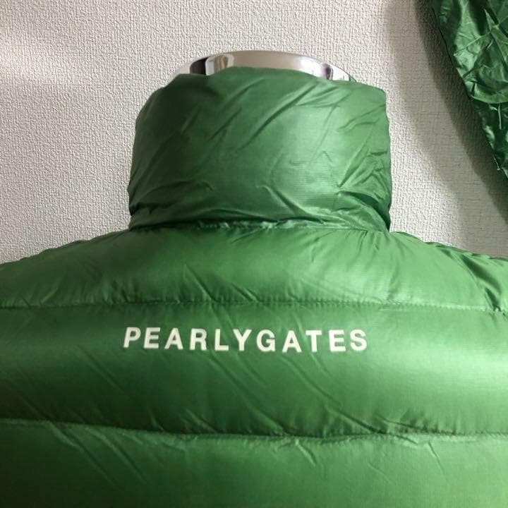 パーリーゲイツ 2way ダブルジップ ダウンジャケット グリーン系 サイズ4