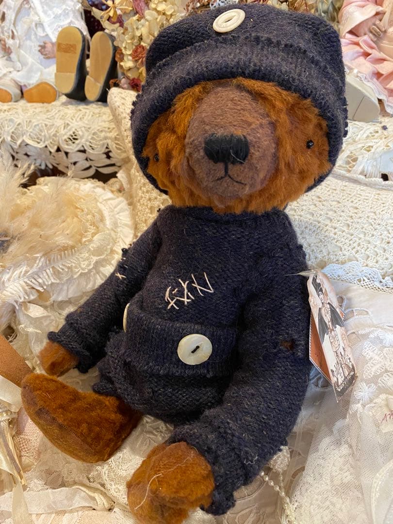 海外作家ベア　Jamie Bear テディベア　ヴィンテージ風❤️