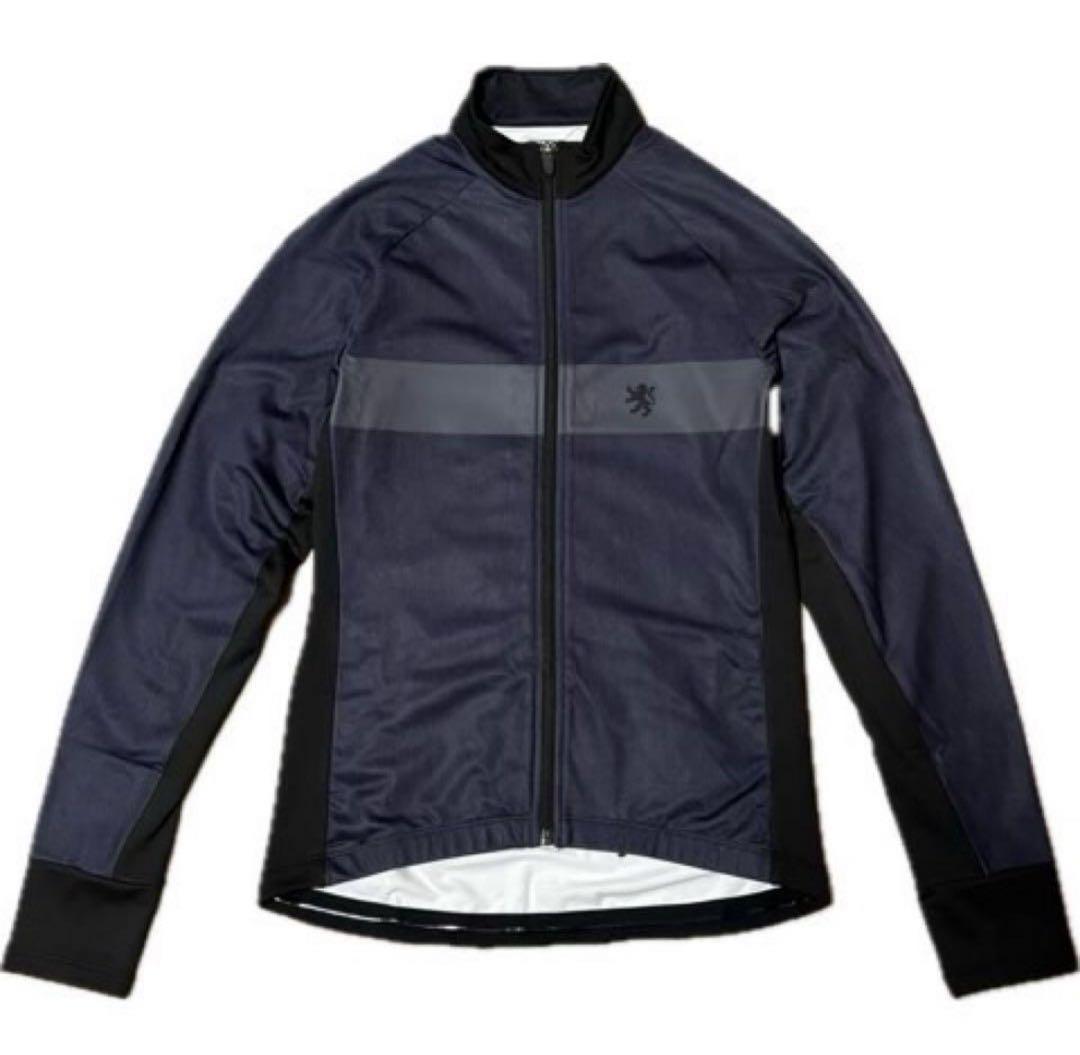 ■新品■　カペルミュール　M　裏起毛ジャケット　グレー　ボーダーデニムプリント