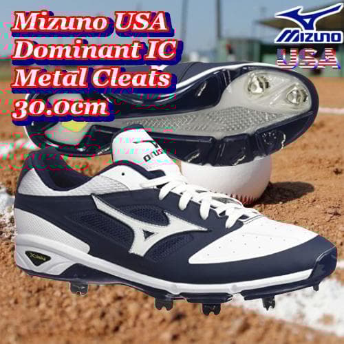 新品 USA ミズノ ドミナントIC スパイク 野球 金属スパイク 30.0