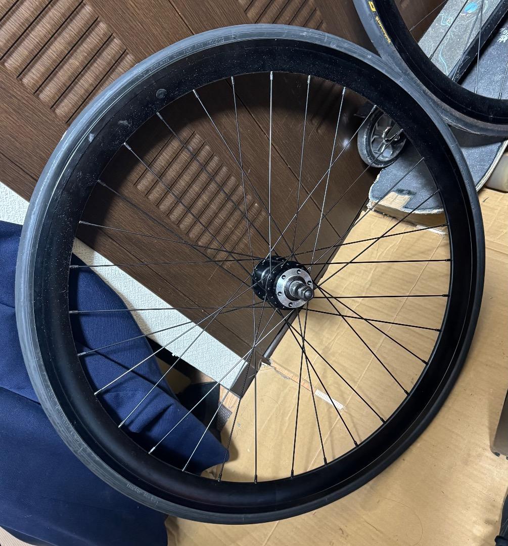 値下げ可能　ピストバイク　シングルスピード　ブラック ホイール前後セット