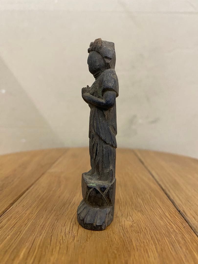 円空彫り仏　観音菩薩　全高8.5センチ