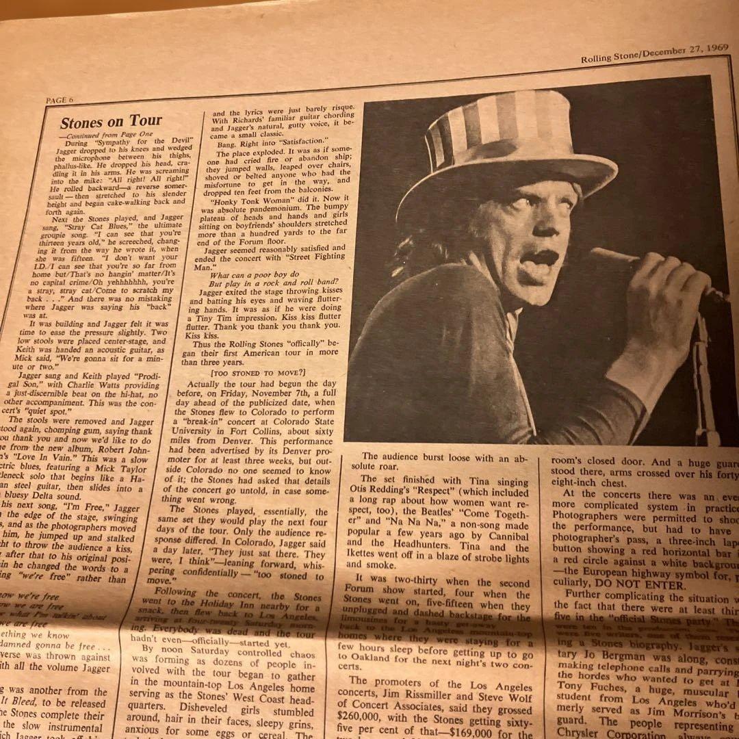 Rolling Stone誌 1969年12月27日