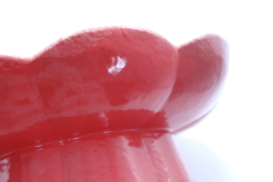 ※中国　大清康熙年製銘　美人紋高足花口皿　送料込み0814