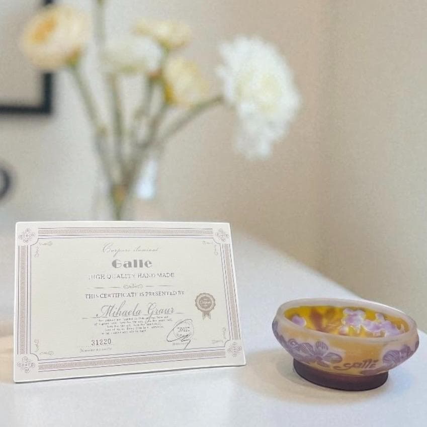 ◆証明書付◆EmileGalleエミールガレ ボンボニエール　小鉢　カメオ彫