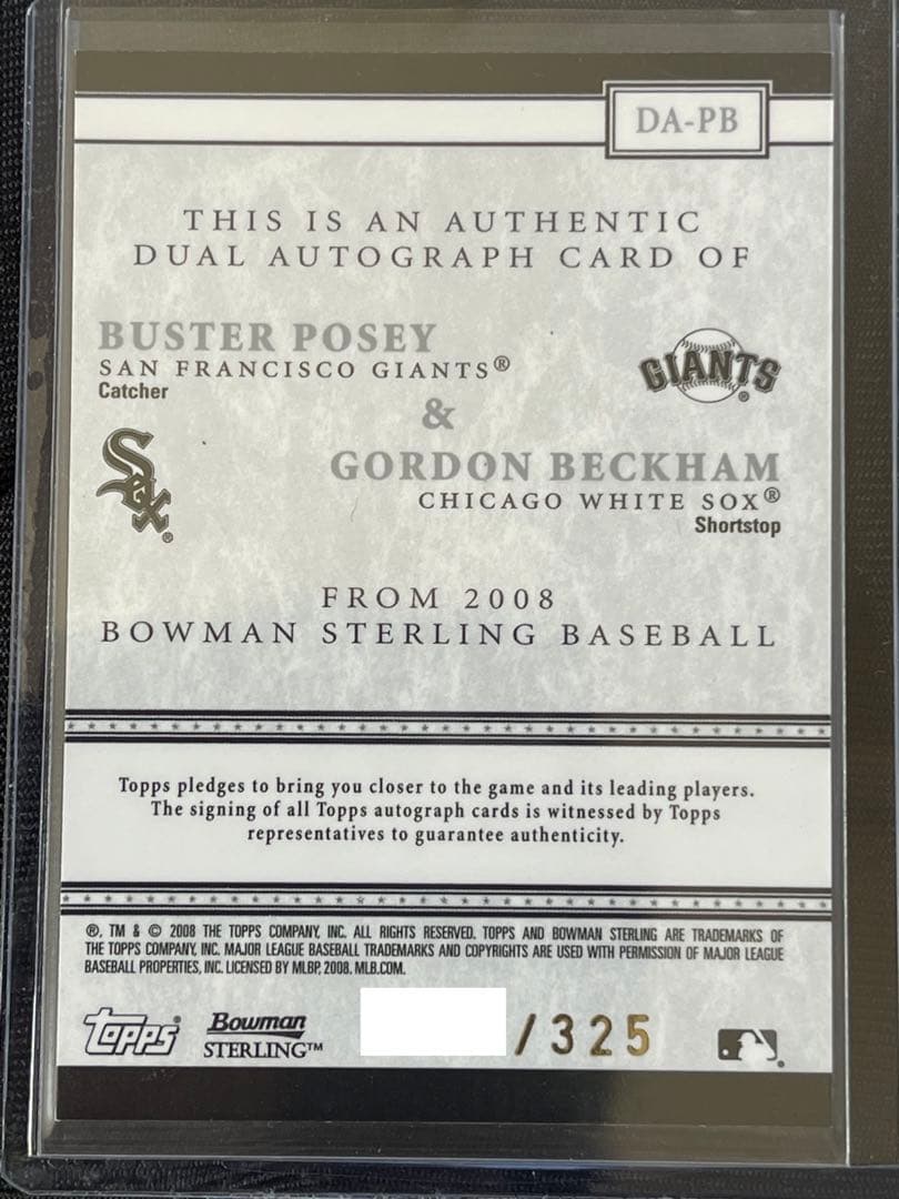 $246!! Buster Posey ポージー直筆サイン　mlb auto