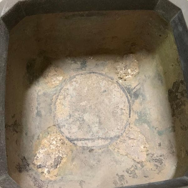 古銅 波に千鳥 宣徳 瓶掛 [B31500]